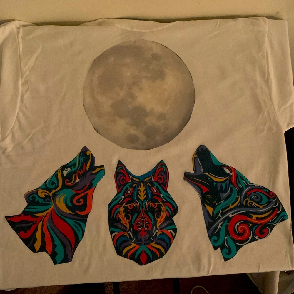 Wolves howling at the moon